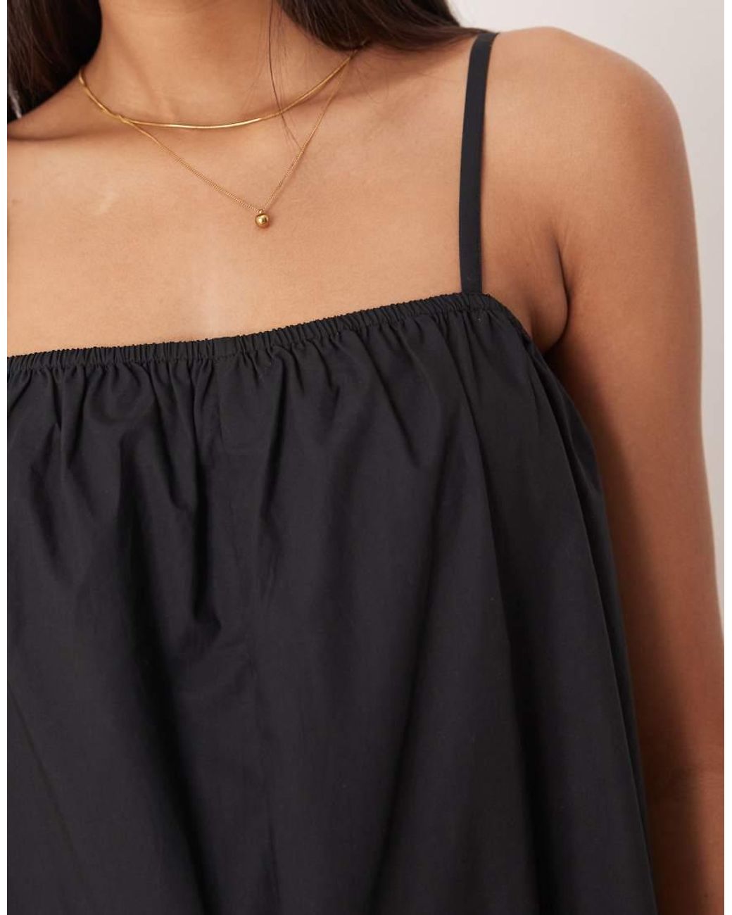 ASOS Black Balloon Leg Strappy Jumpsuit