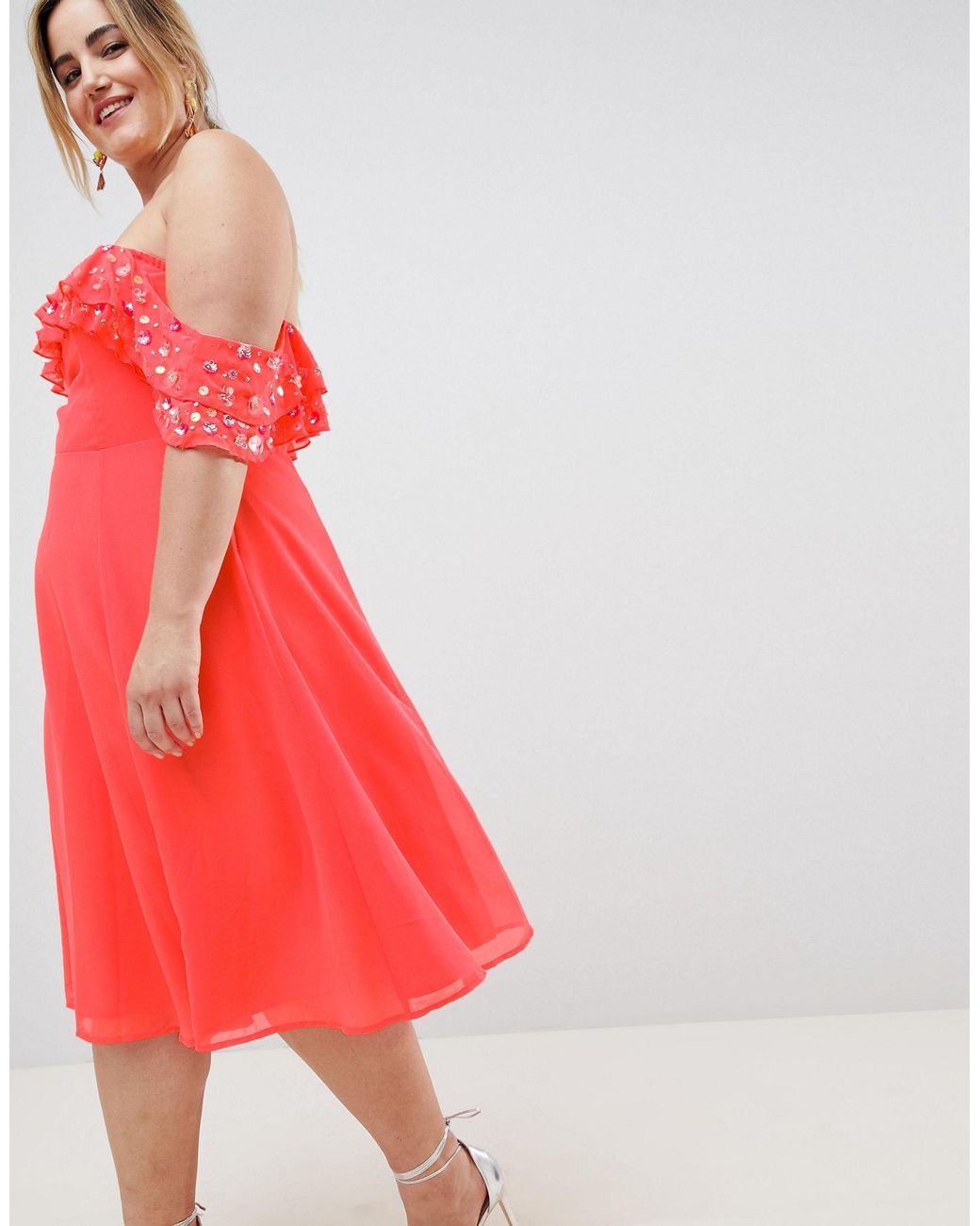 frill top midi dress