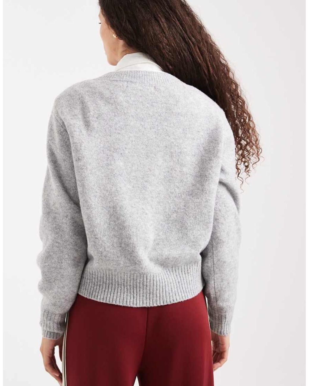 Vero Moda Red Soft Oversized V-neck Jumper