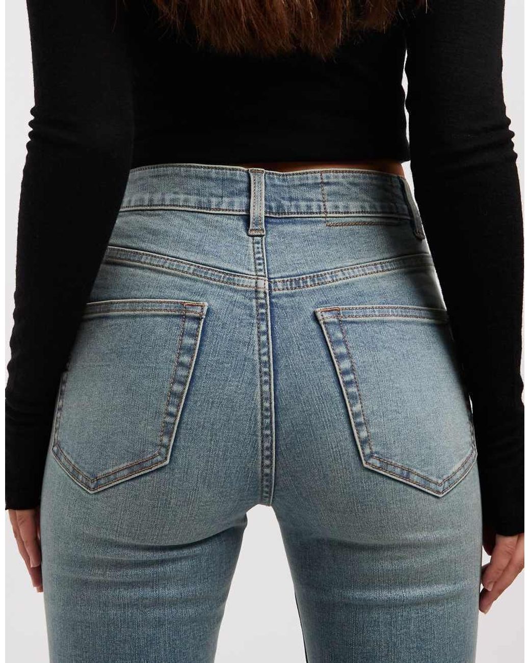 Miss Selfridge Blue Flare Jeans