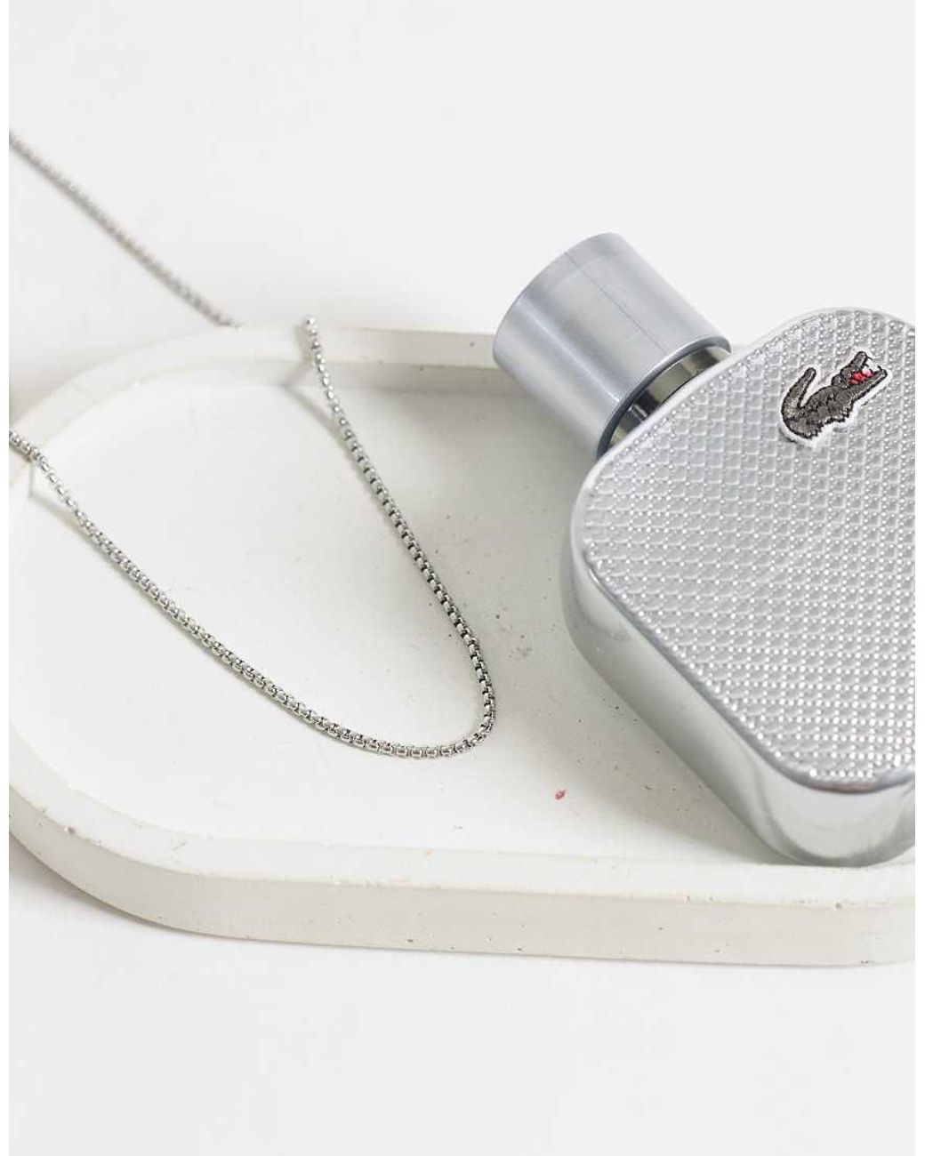 ASOS White Waterproof Stainless Steel Slim Rope Chain Necklace for men