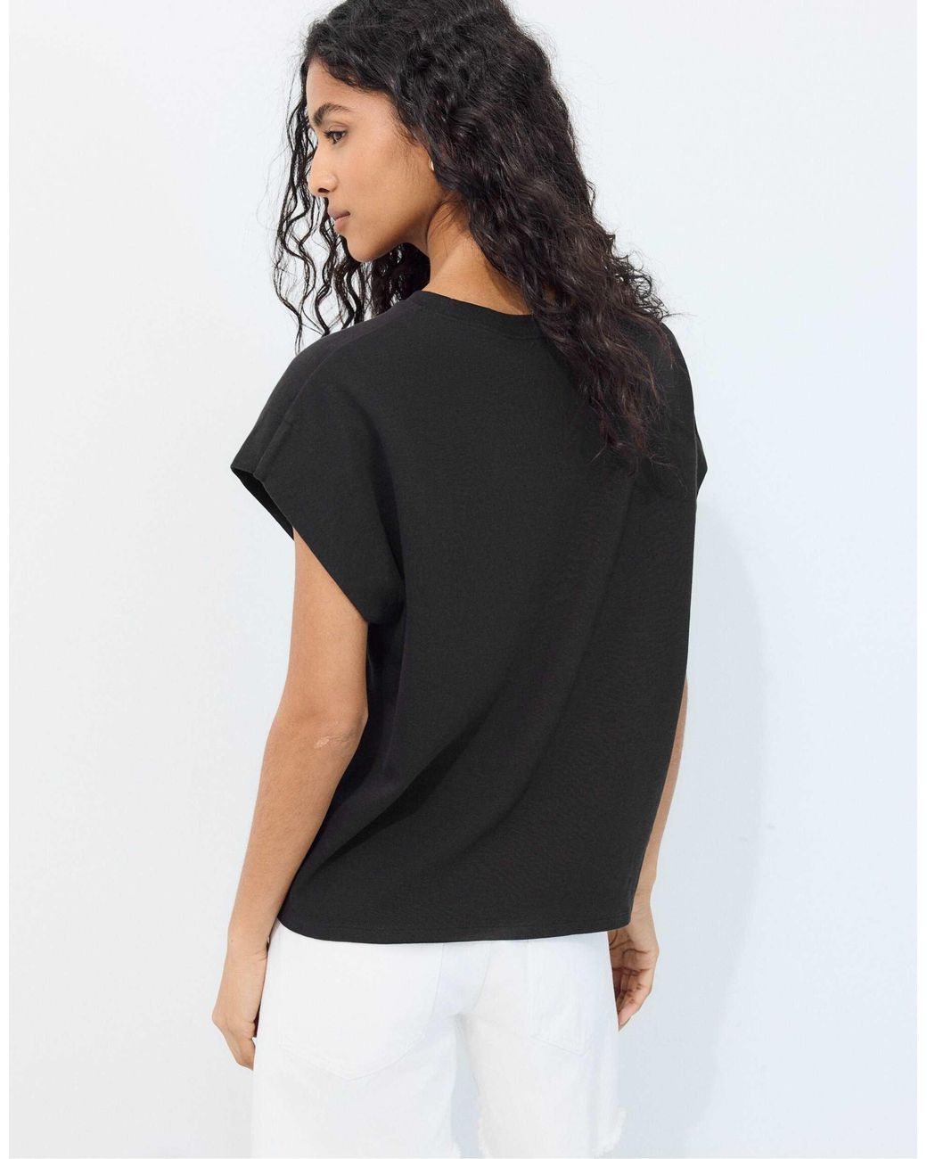 Stradivarius Blue – b06 – basic-t-shirt