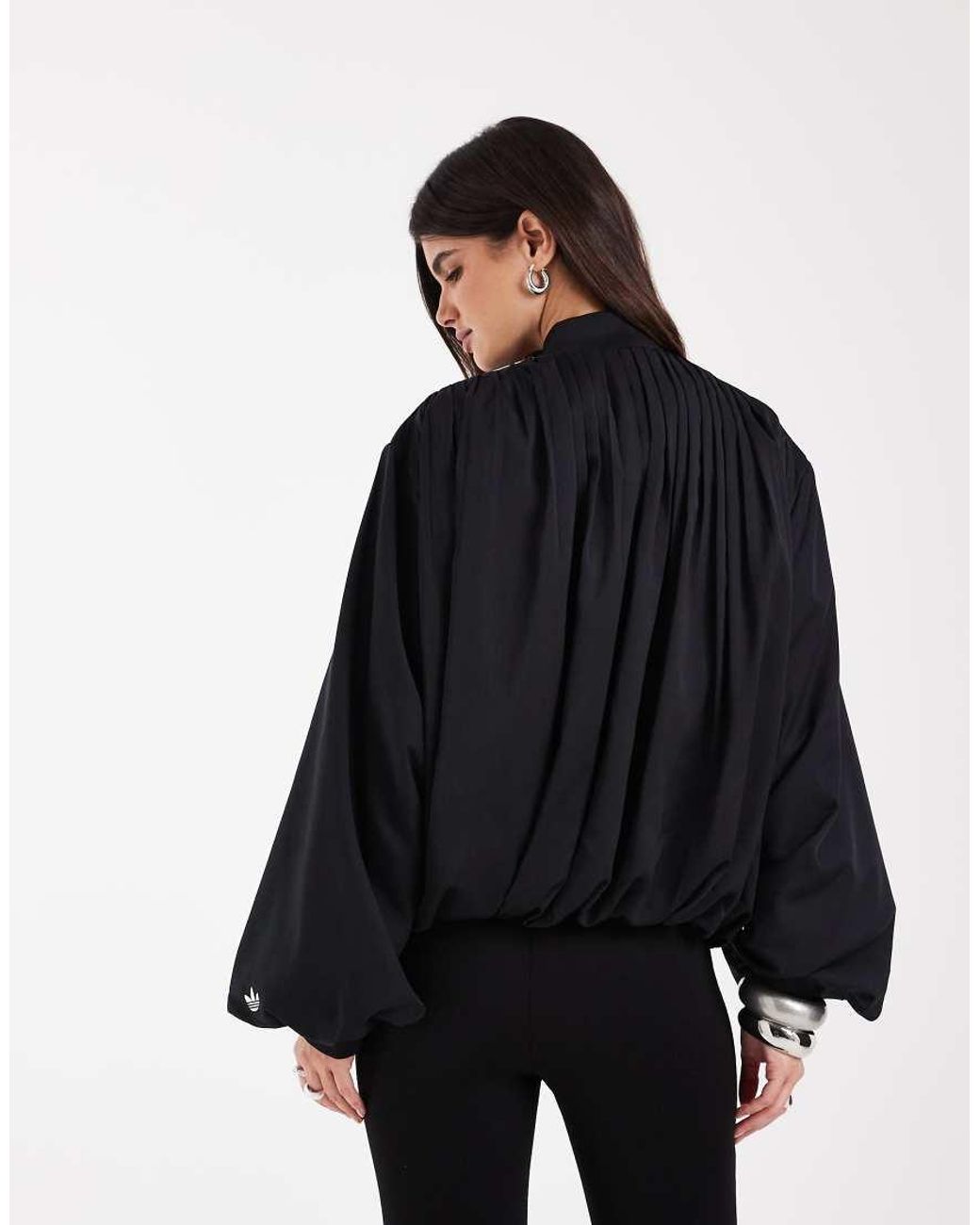 Adidas Originals Black Pleated Track Top