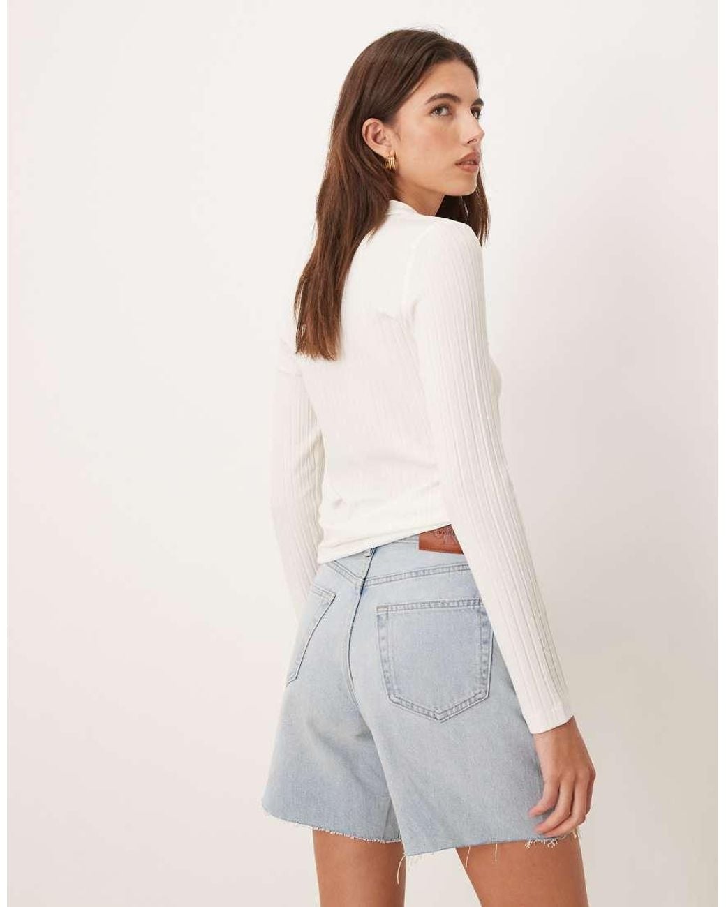 Calvin Klein Gray 90s Denim Mid Length Shorts