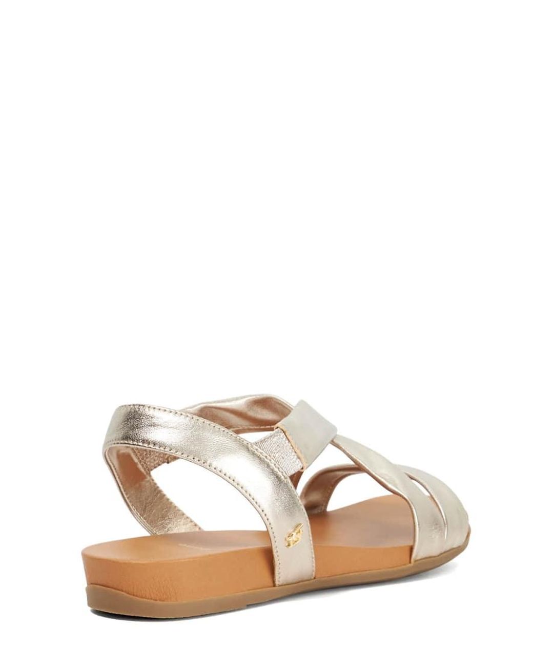 Dune White Landies Flat Sandals