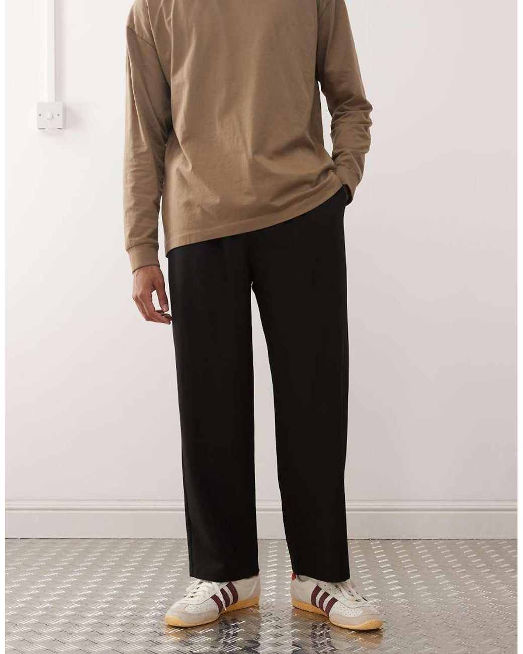 Reclaimed Vintage Relaxed Pull On Pants in Natural for Men | Lyst UK