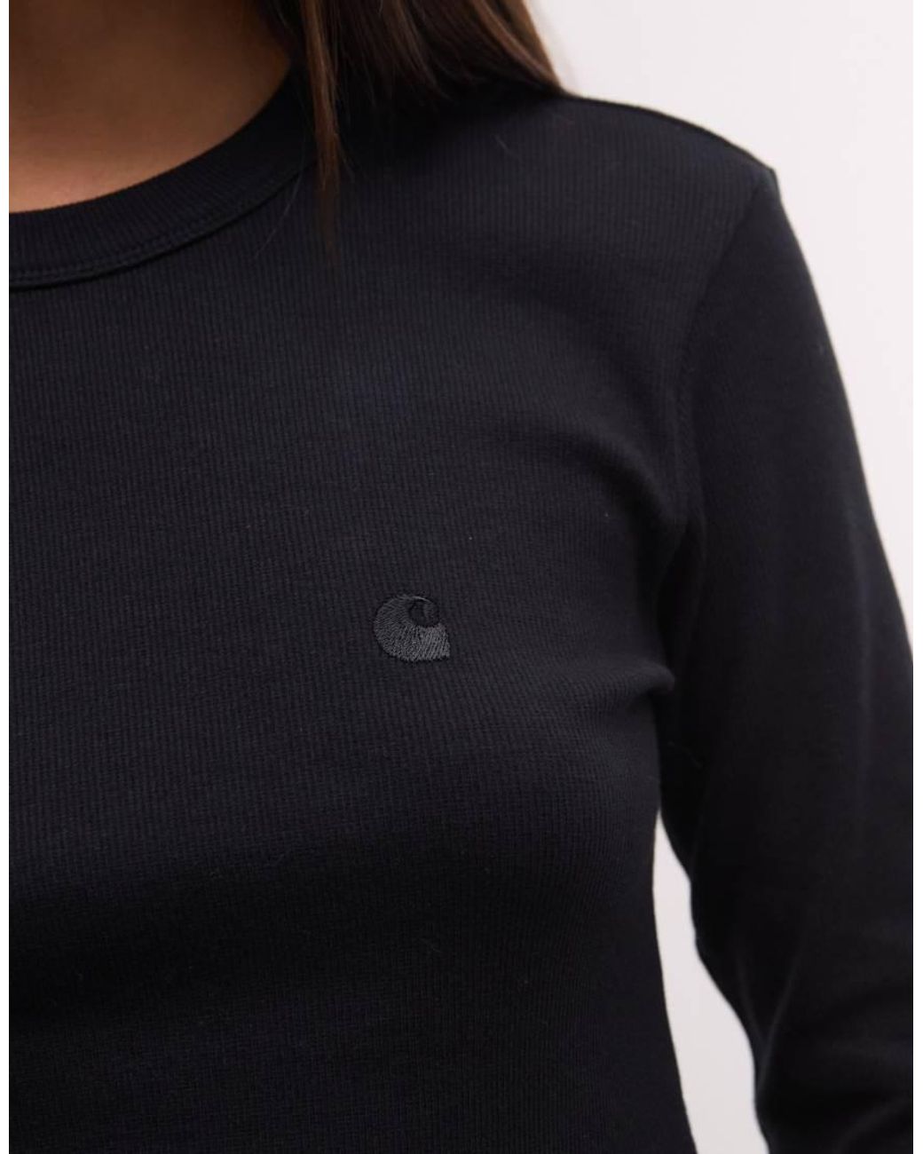 Carhartt Blue Philipa Long Sleeve Rib T-shirt