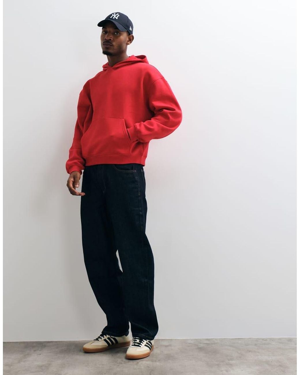 ASOS Red Essentials Oversized Boxy Hoodie for men