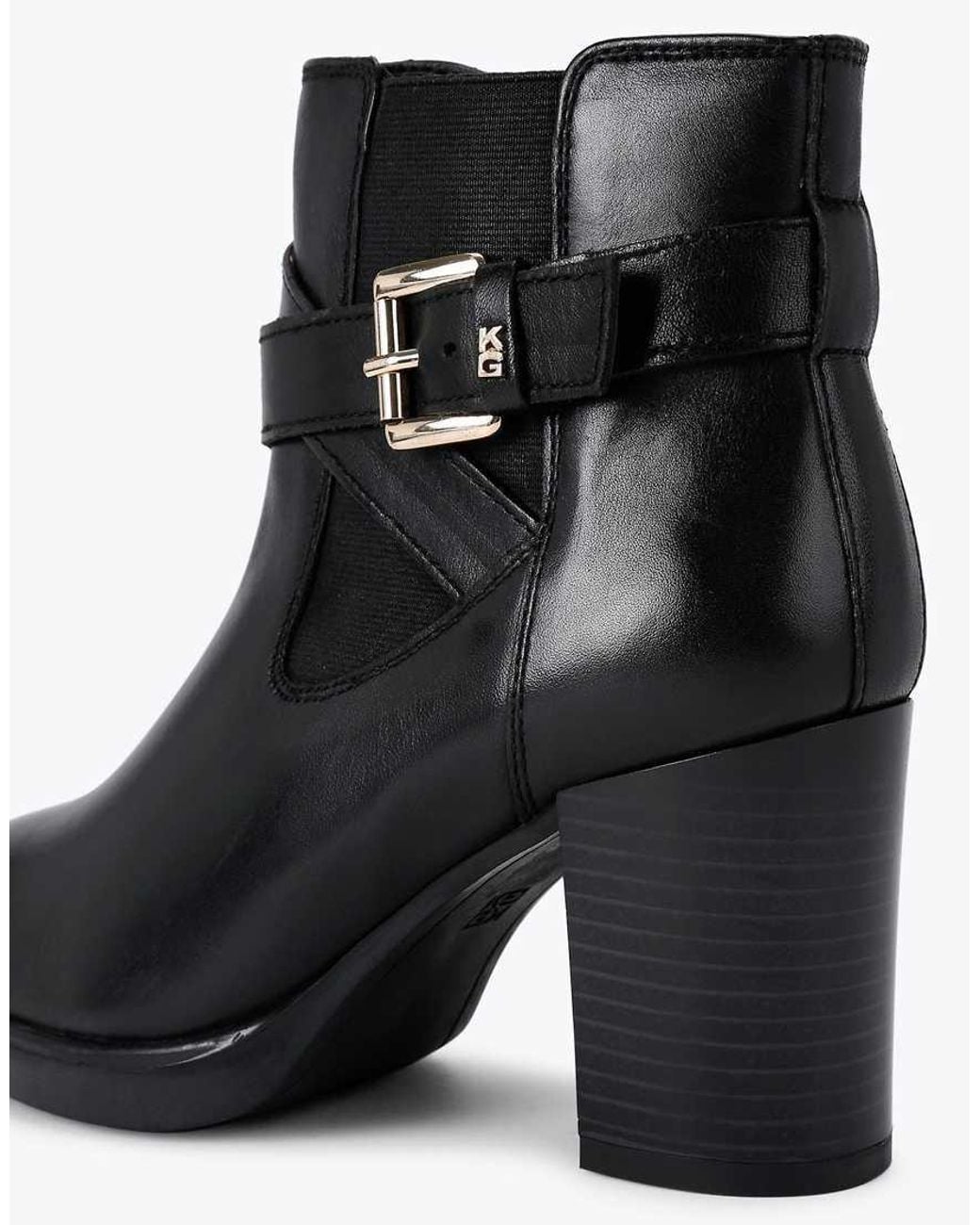 KG by Kurt Geiger Black Sage Mid Ankle Boots