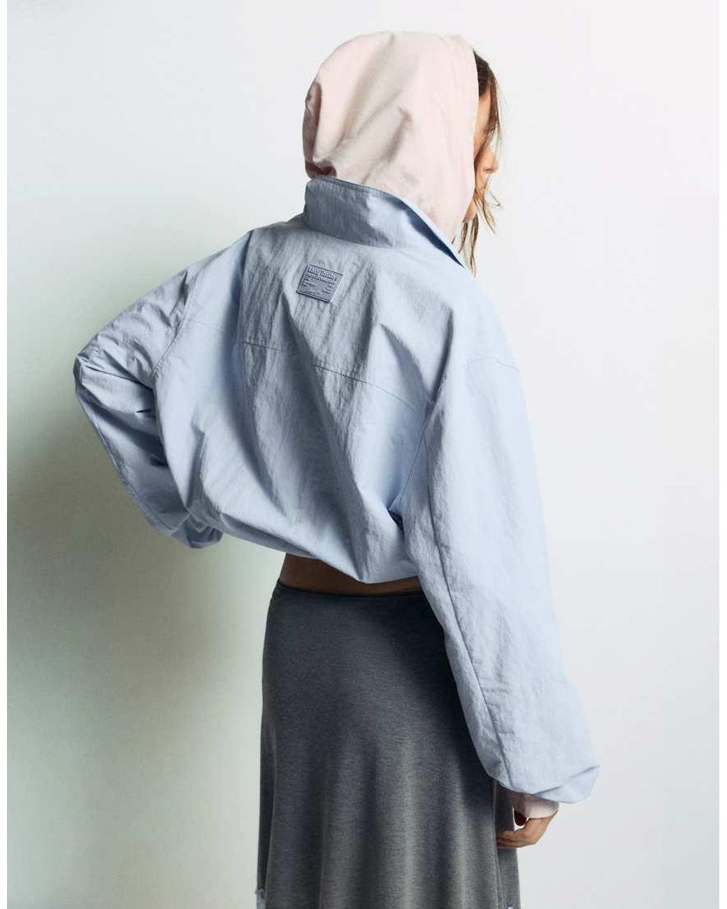 Pull&Bear Blue Lightweight Bomber Jacket
