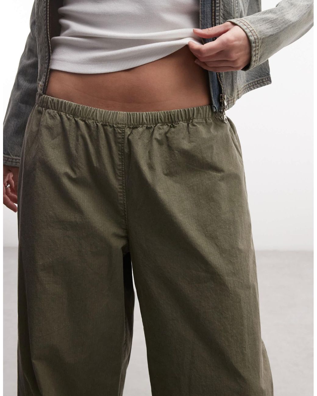 Weekday White Ripstop Oversized Drawstring Pants