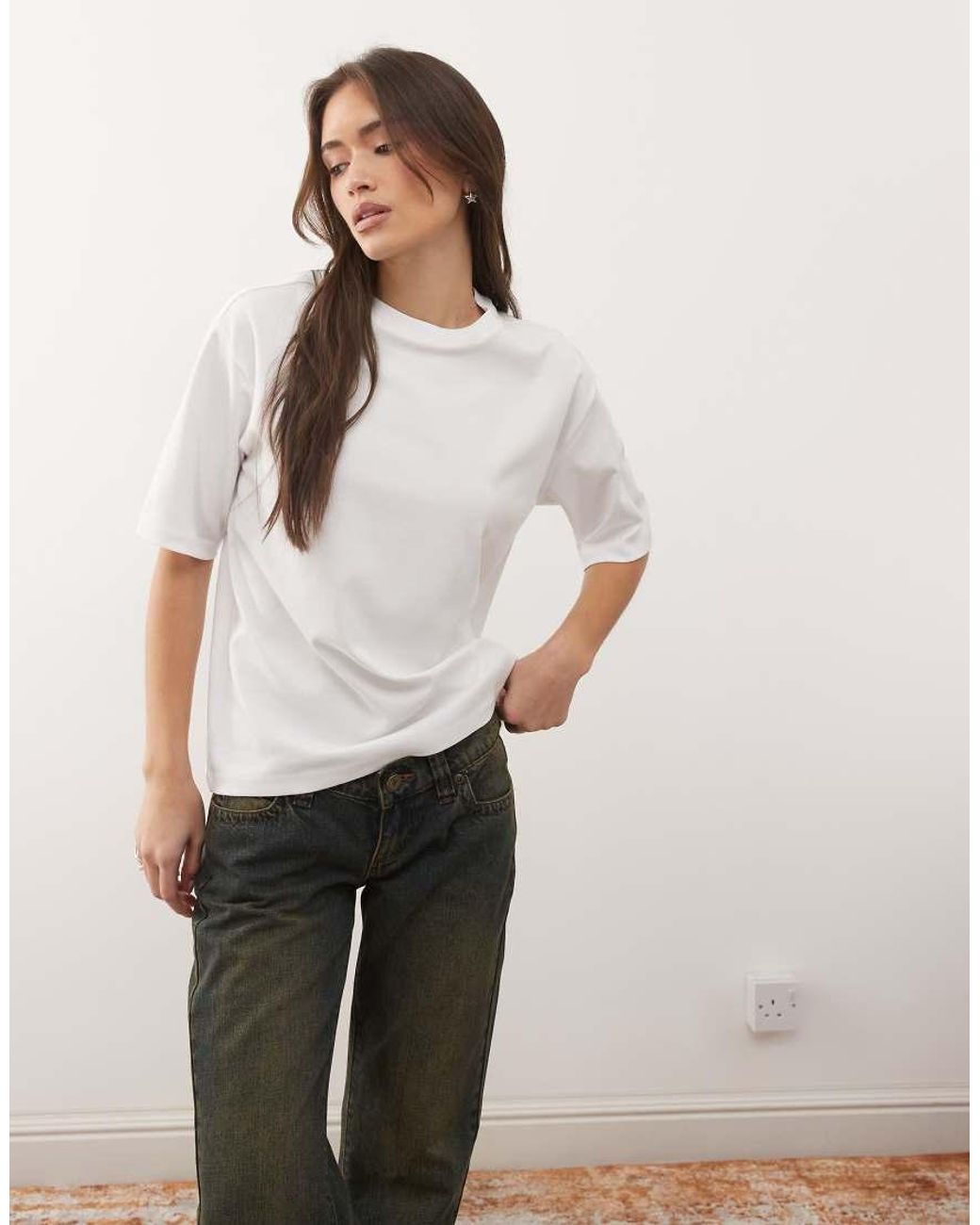 Noisy May Natural Oversized Drop Shoulder T-shirt