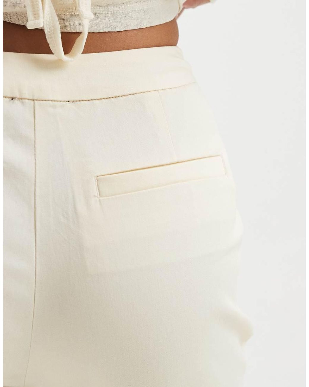 ASOS Natural Petite Tailored Kick Flare