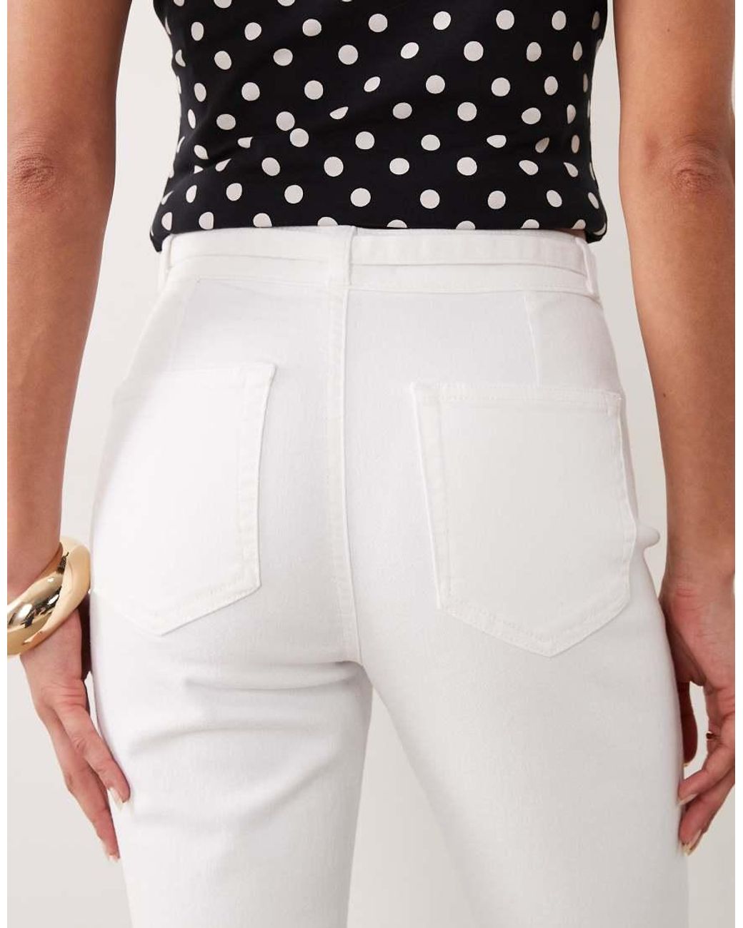ASOS White Capri Jeans With Belt