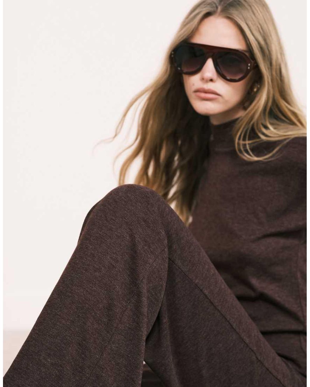Mango Natural Michi Straight Trouser Co-ord
