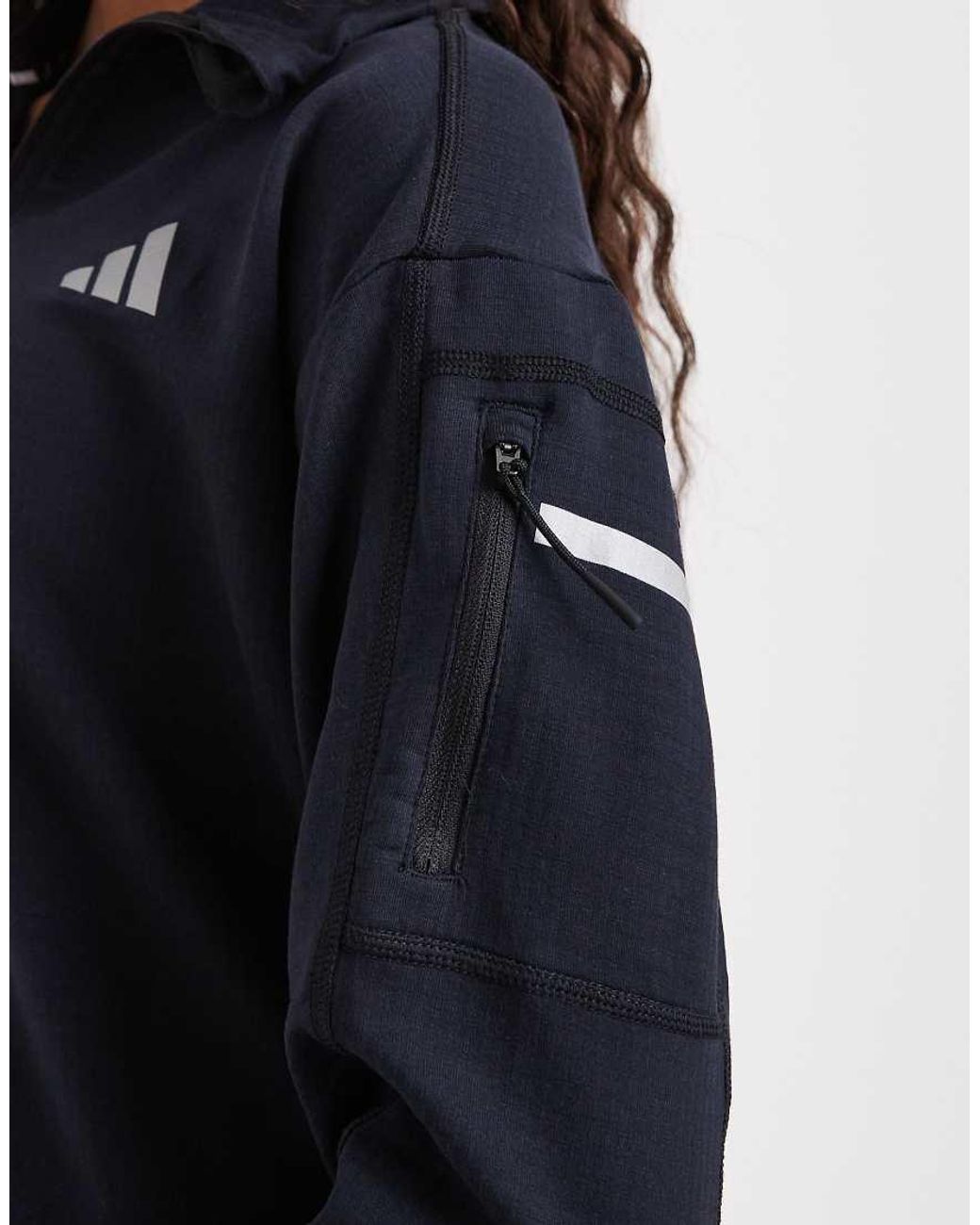 Adidas Originals Blue Adi365 Running Climawarm+ Half-Zip