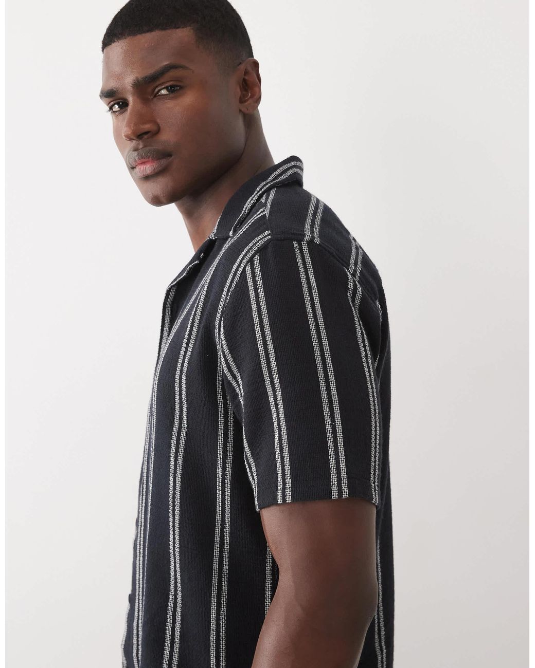 Only & Sons – texturiertes hemd in Blue für Herren
