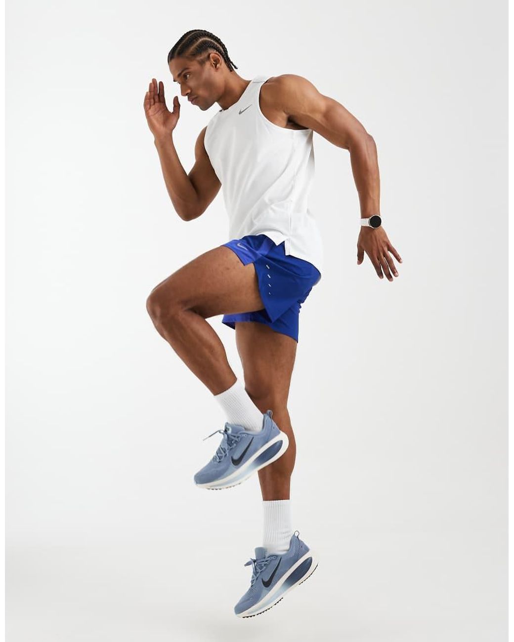 Nike White Miler Dri-Fit Vest for men