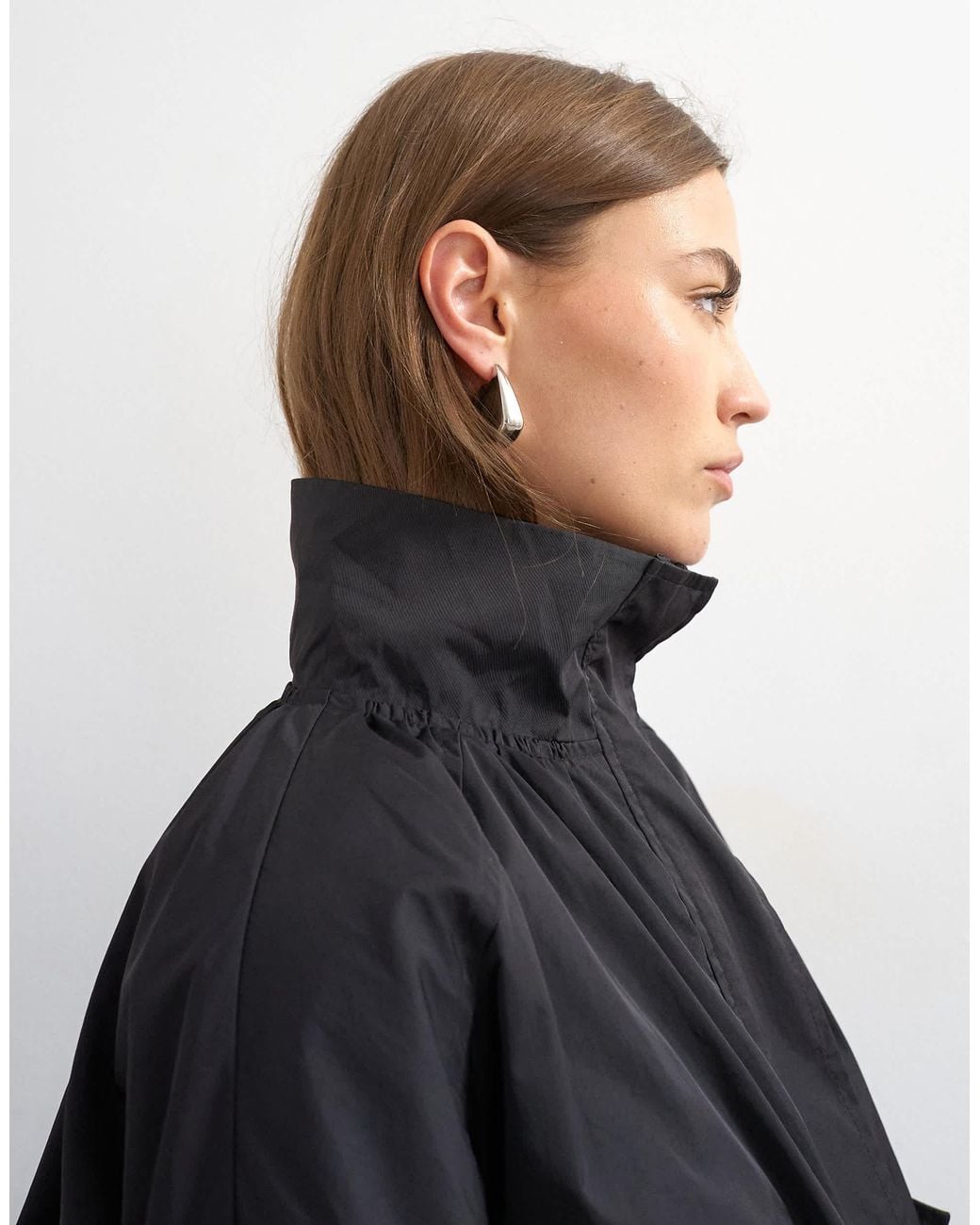 TOPSHOP Black Techy Windbreaker