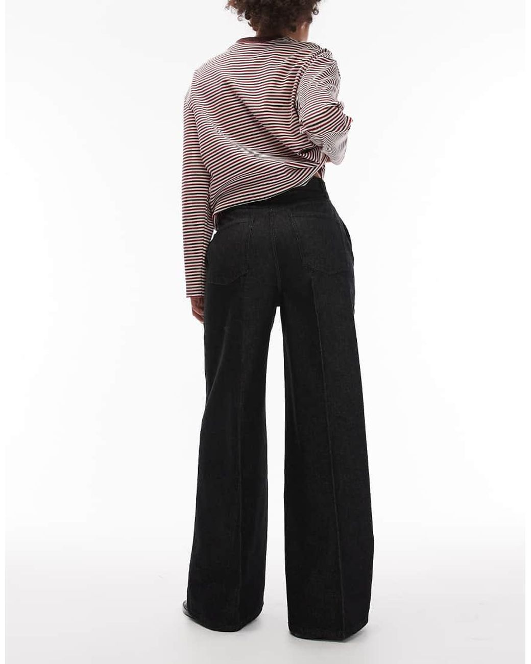 ASOS Blue Extreme Wide Leg Jean With Stay Press