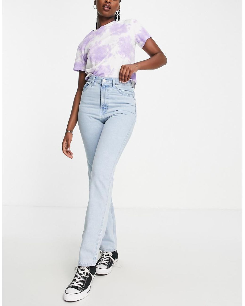 Vaqueros De Corte Recto Y Talle Alto Con Lavado Azul De Estilo Años 70 De Algodón Well Thread De Levi's de color Blue