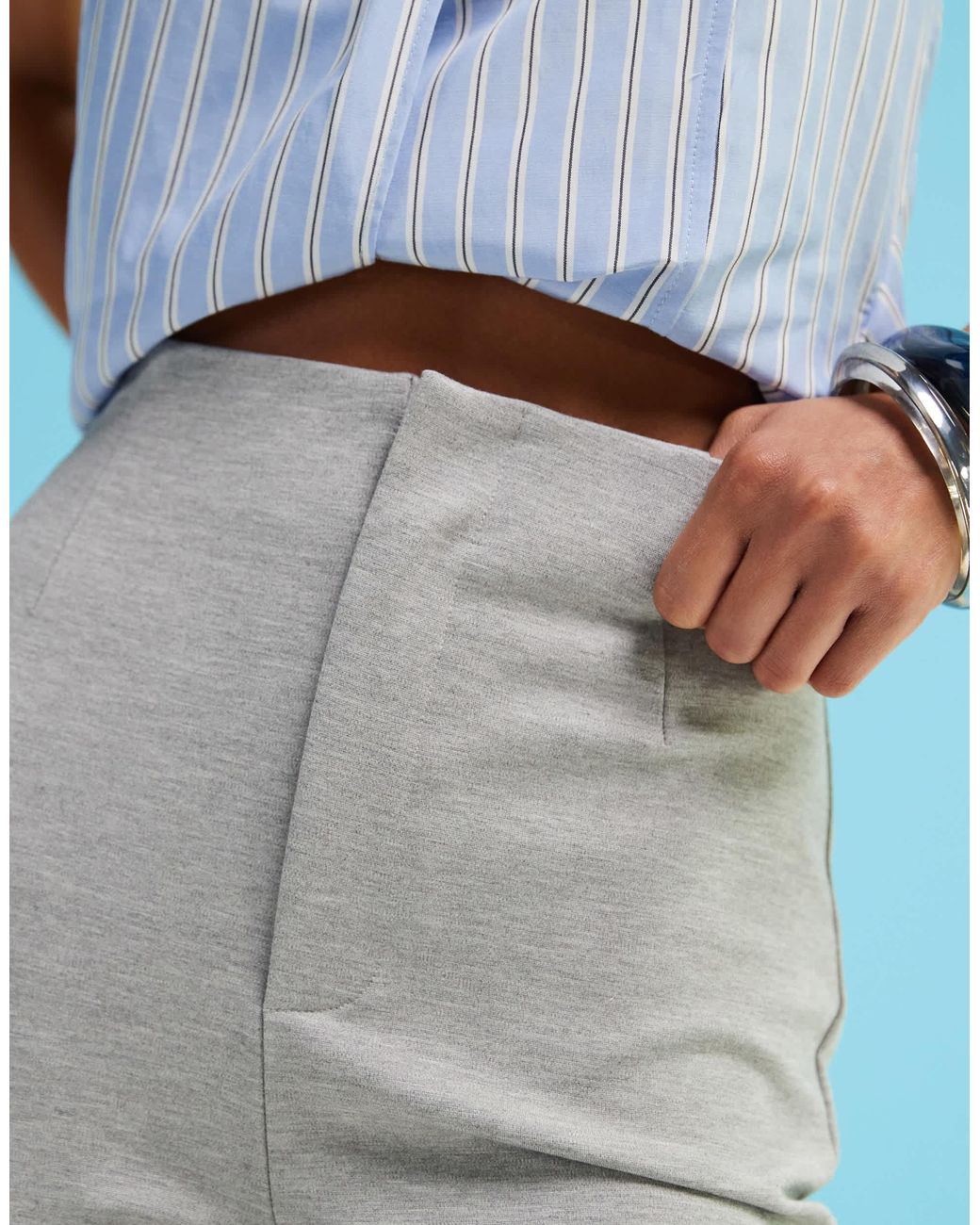 ASOS Blue Ponte Capri Pant