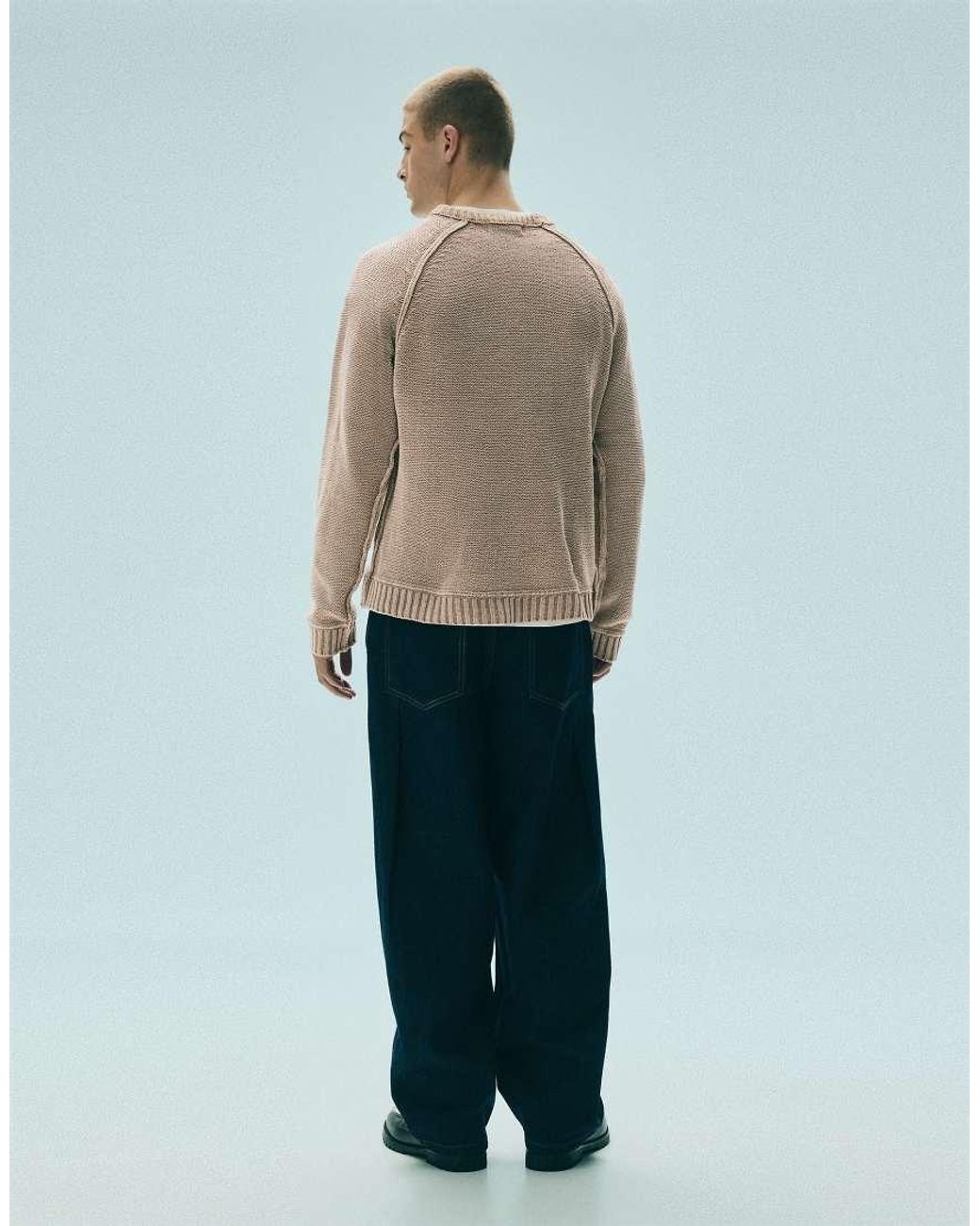 Pull&Bear Natural Washed Finish Jumper for men