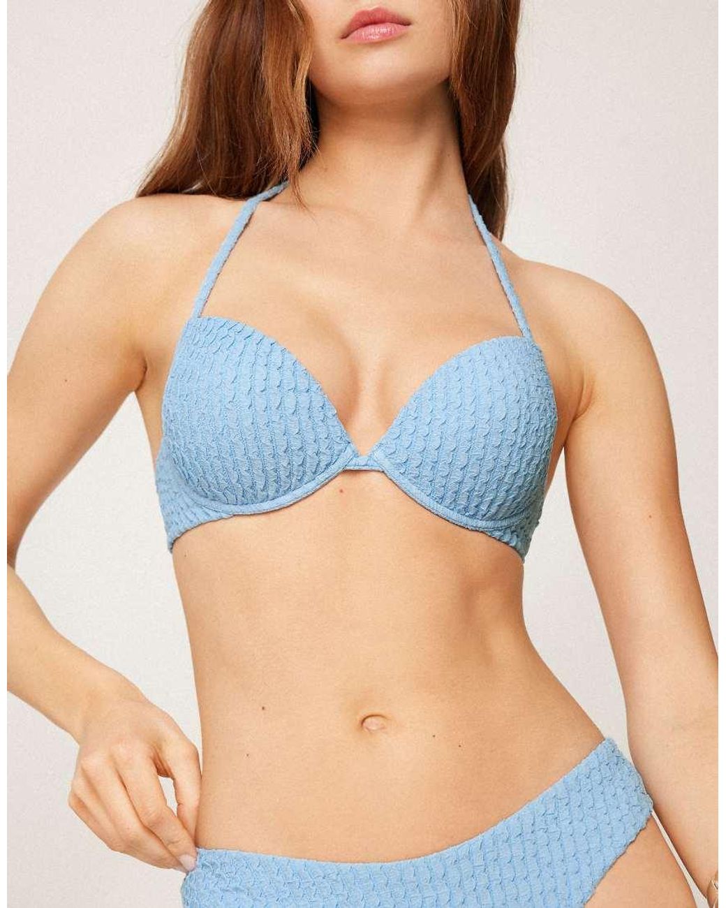 Tezenis Blue Brazillian Dreamy Texture Bikini Bottoms