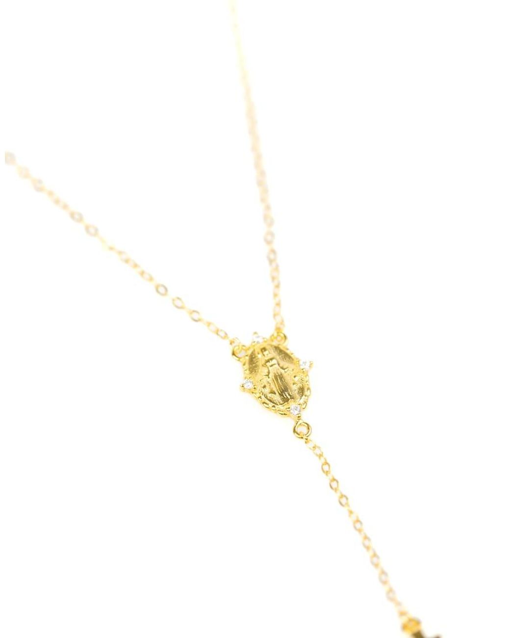 Lovisa Metallic Plated Sterling Rosary Cross Necklace