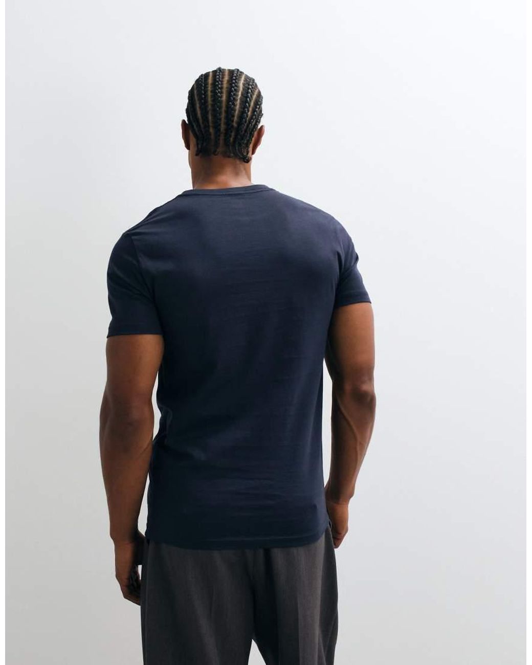 ASOS Blue Premium Supima® Cotton Slim Fit T-shirt for men