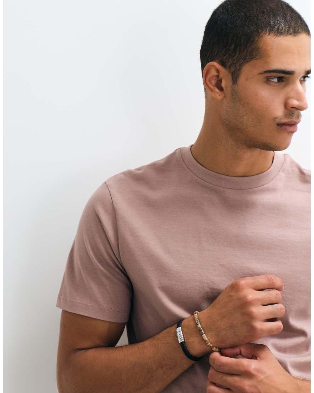 ASOS Brown Essentials Regular Fit T-shirt for men
