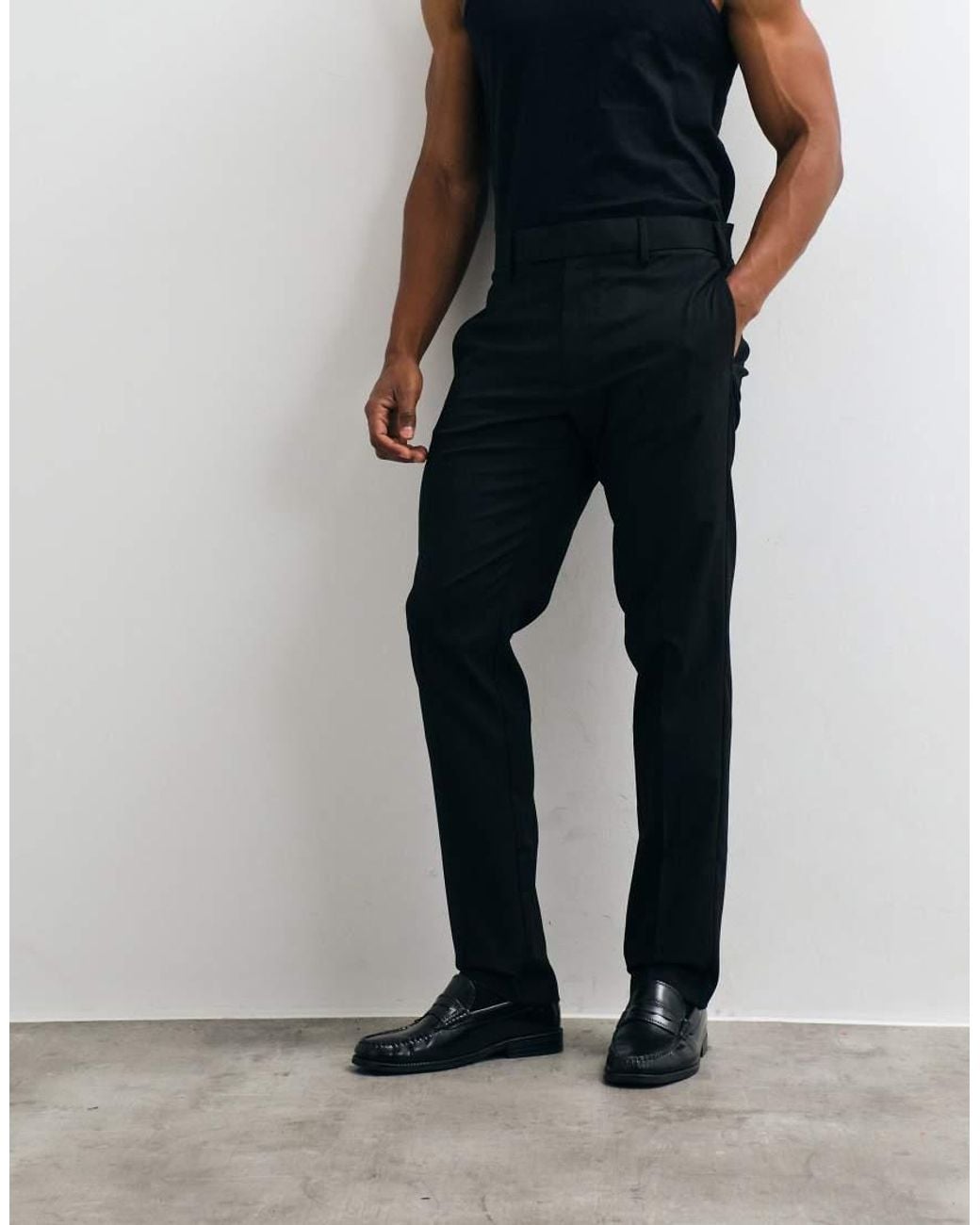 ASOS Black Smart Slim Pants for men