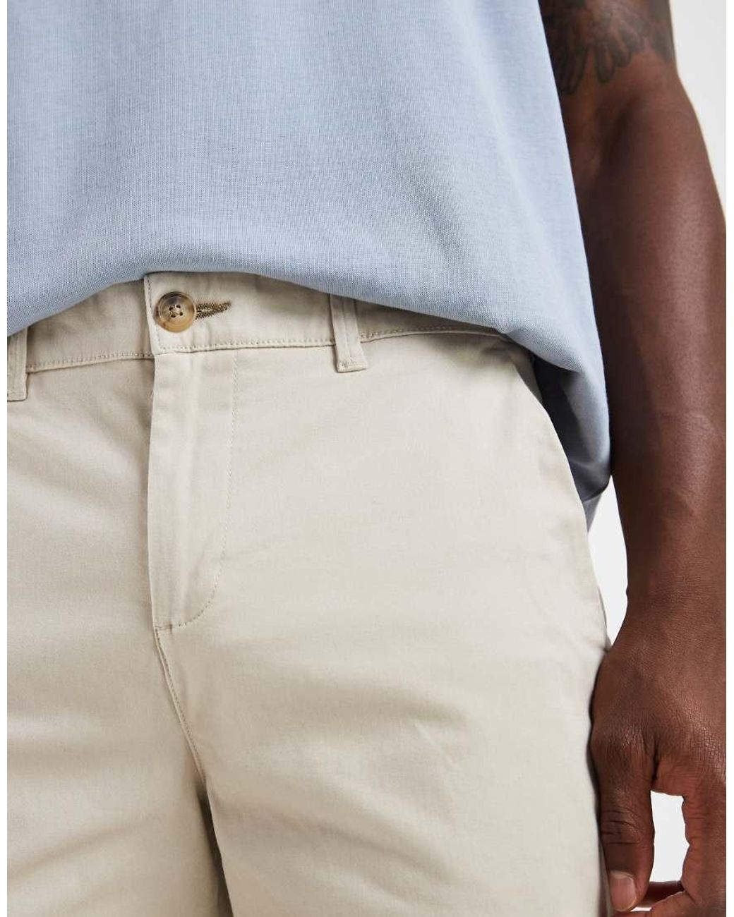 Only & Sons Blue Regular Fit Chino Shorts for men