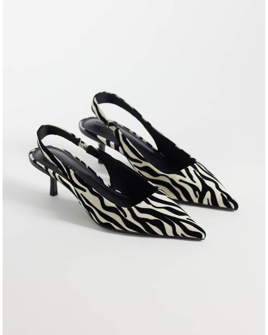 ASOS White Signature Kitten Heeled Shoes