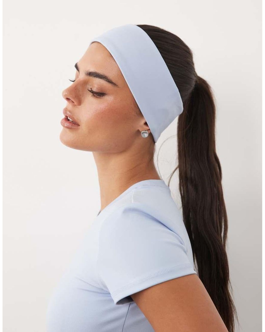 4505 White Icon Active Quick Dry Headband