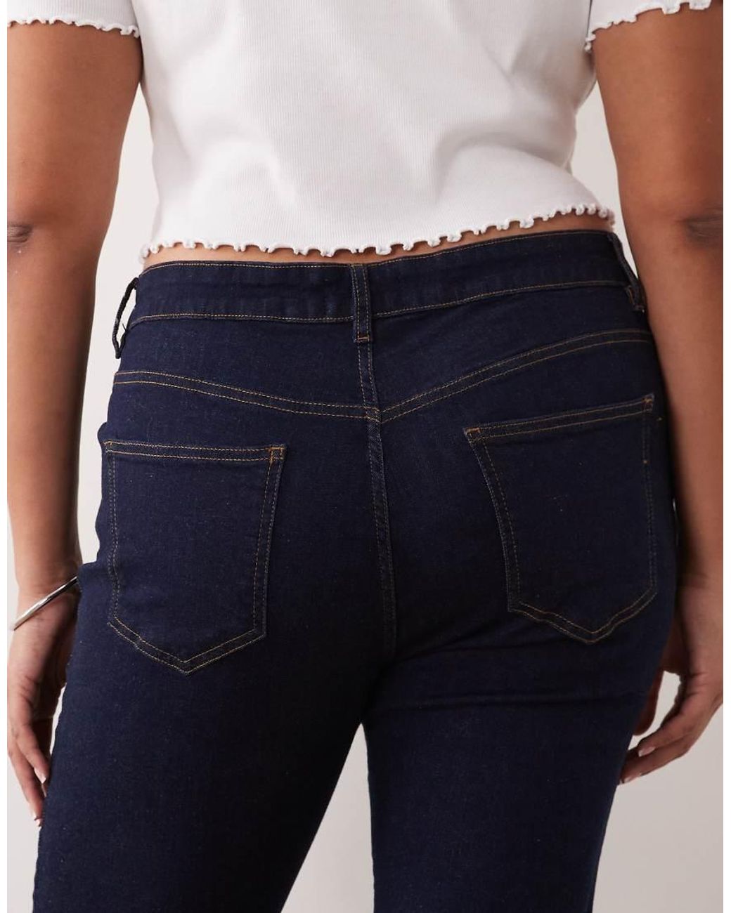 ASOS Blue Asos Design Curve Slim Pencil Heel Jean