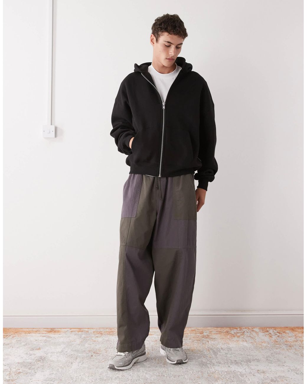 Sweat à capuche zippé à logo ton sur ton Prohibited pour homme en coloris Black