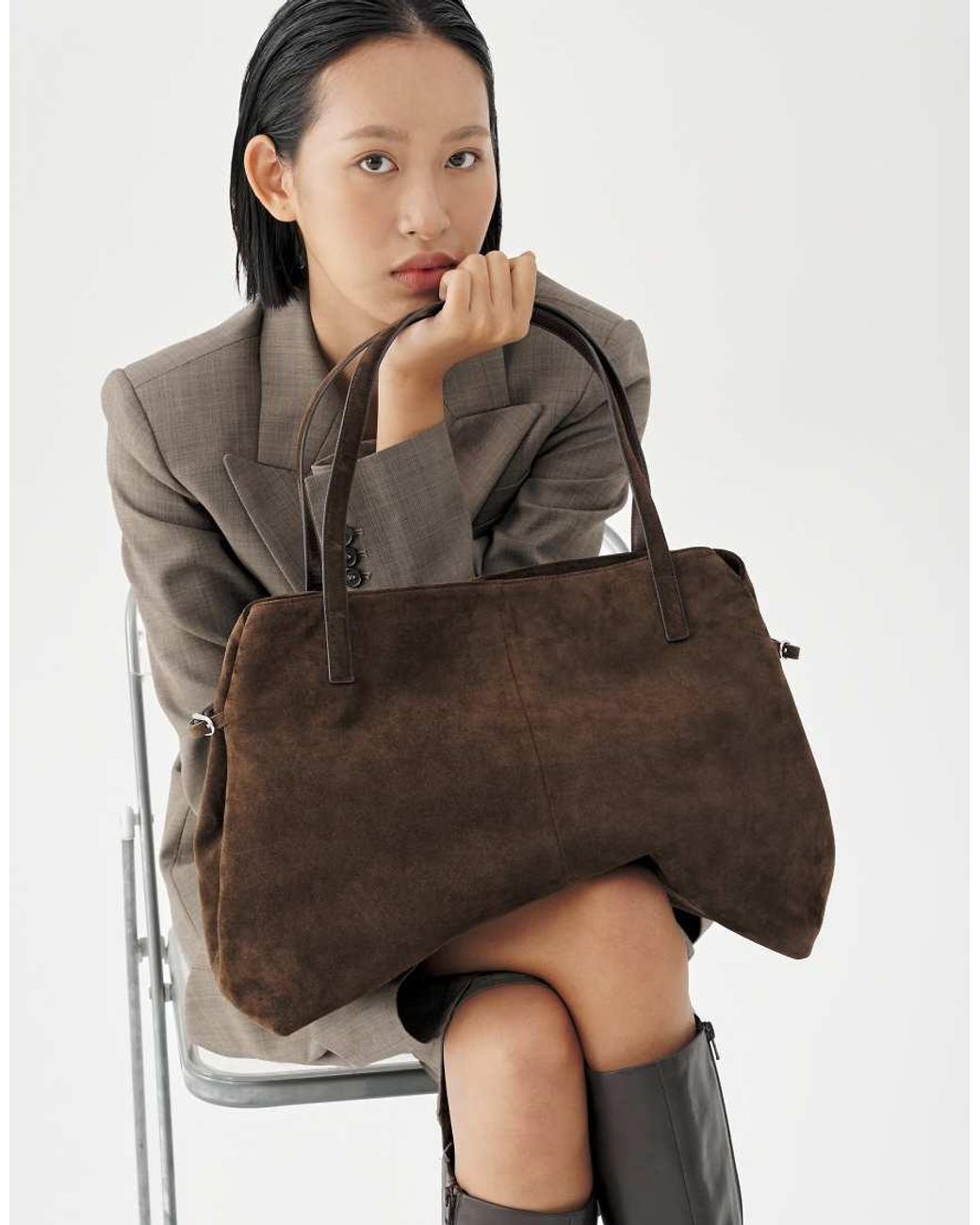 Vagabond Brown Shoemakers Cannes Suede Shoulder Bag