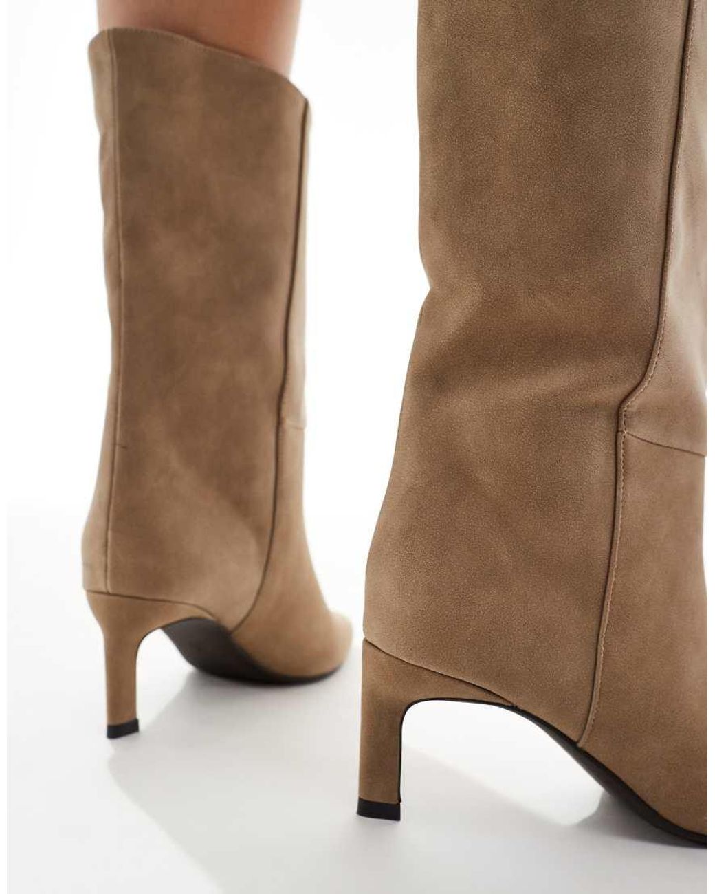 SEQWL Natural Benz Kitten Heel Ankle Boots