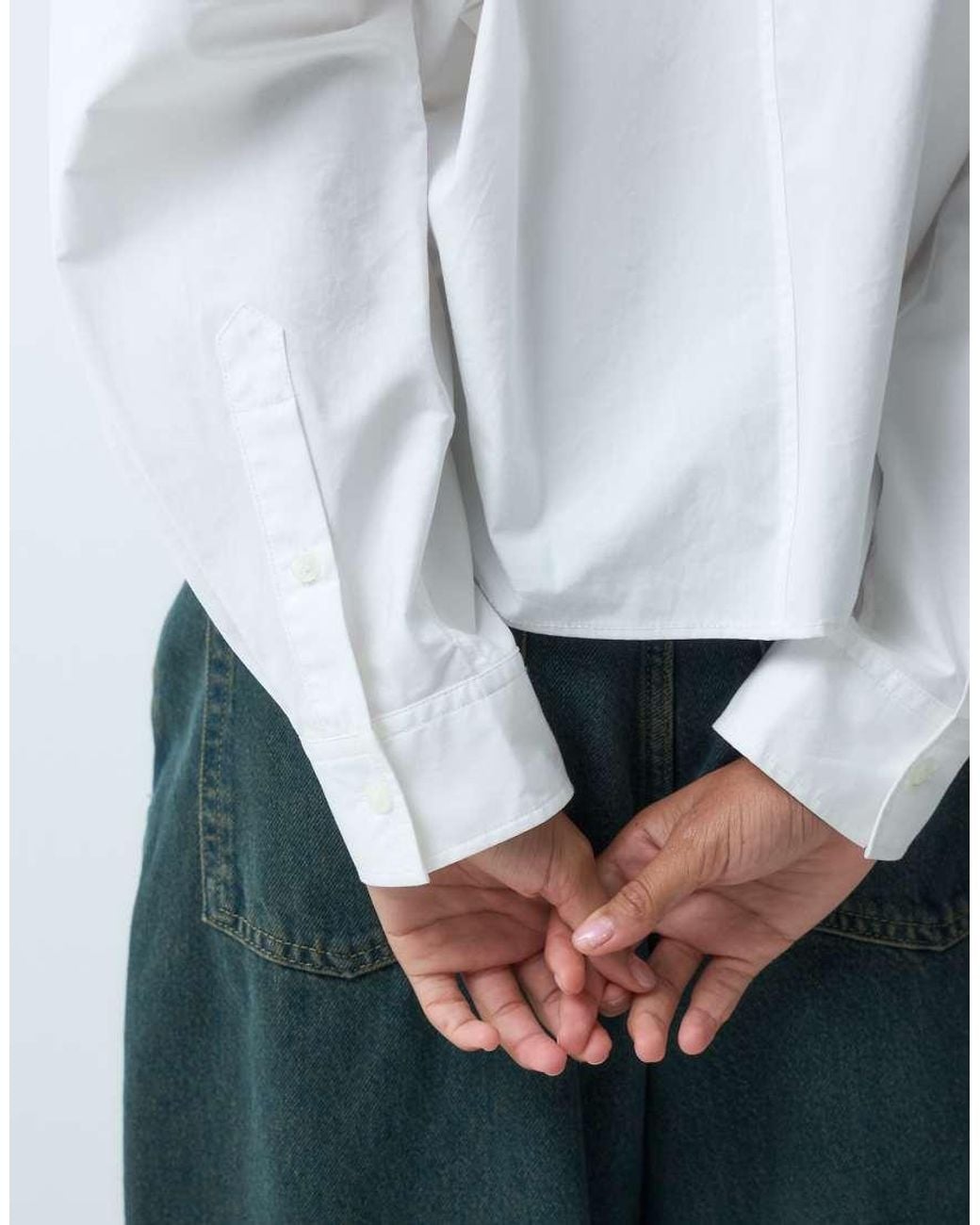 ARKET White Long Sleeve Blouse