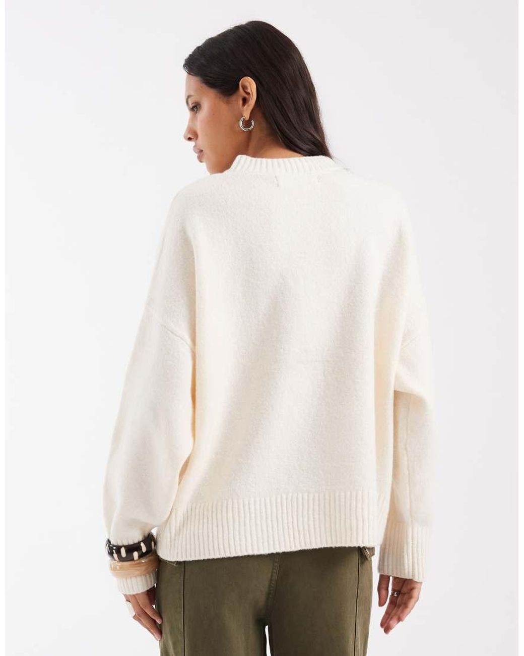 Vero Moda Zachte Hoogsluitende Trui in het White