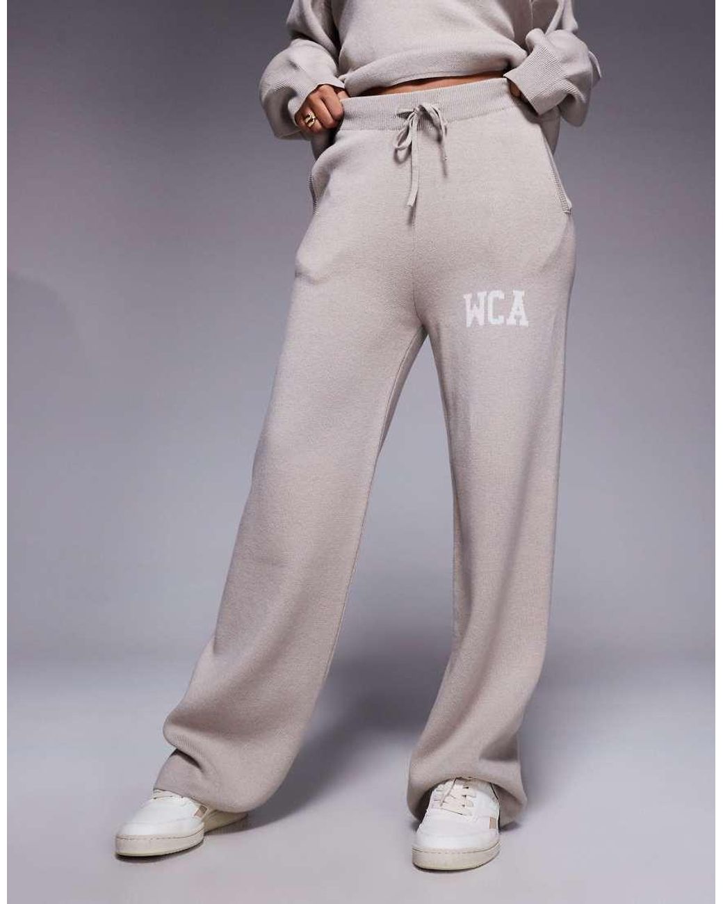 ASOS Gray Weekend Collective Co-ord Knit Trouser With Graphic