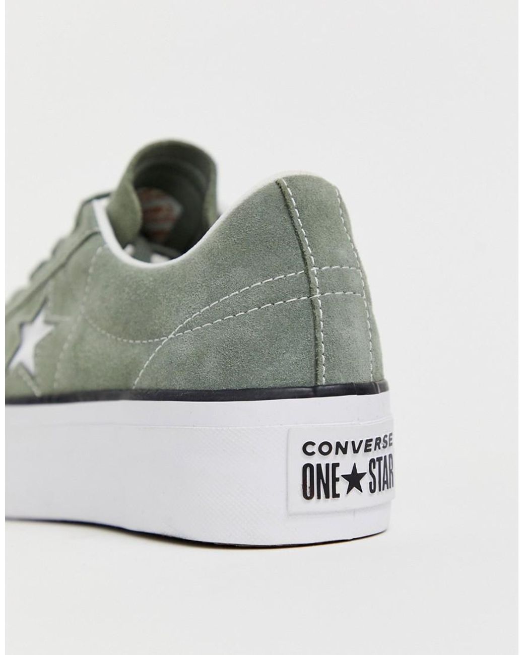 converse khaki platform