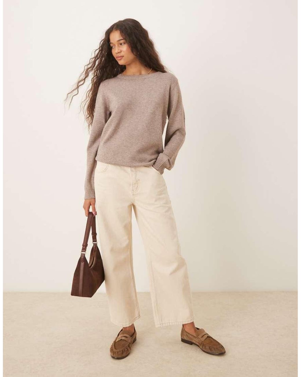 Vila Natural O-neck Knitted Jumper