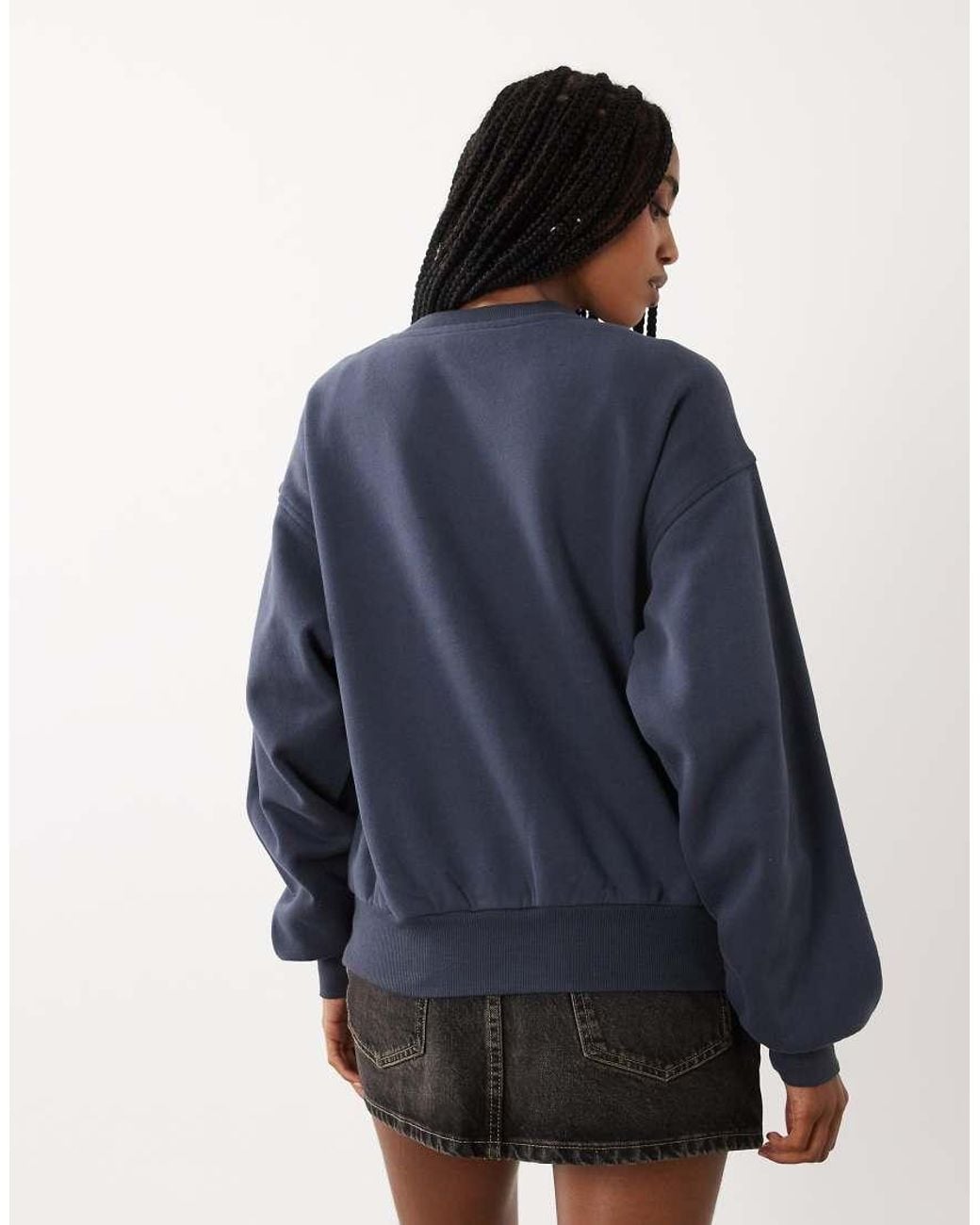 Cotton On Blue Boxy Crew Neck Sweater