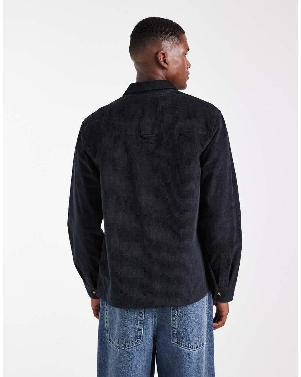 ASOS Blue Cord Overshirt for men