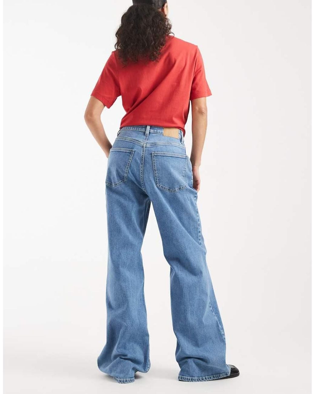 Cotton On Blue Curvy Stretch Wide Jean