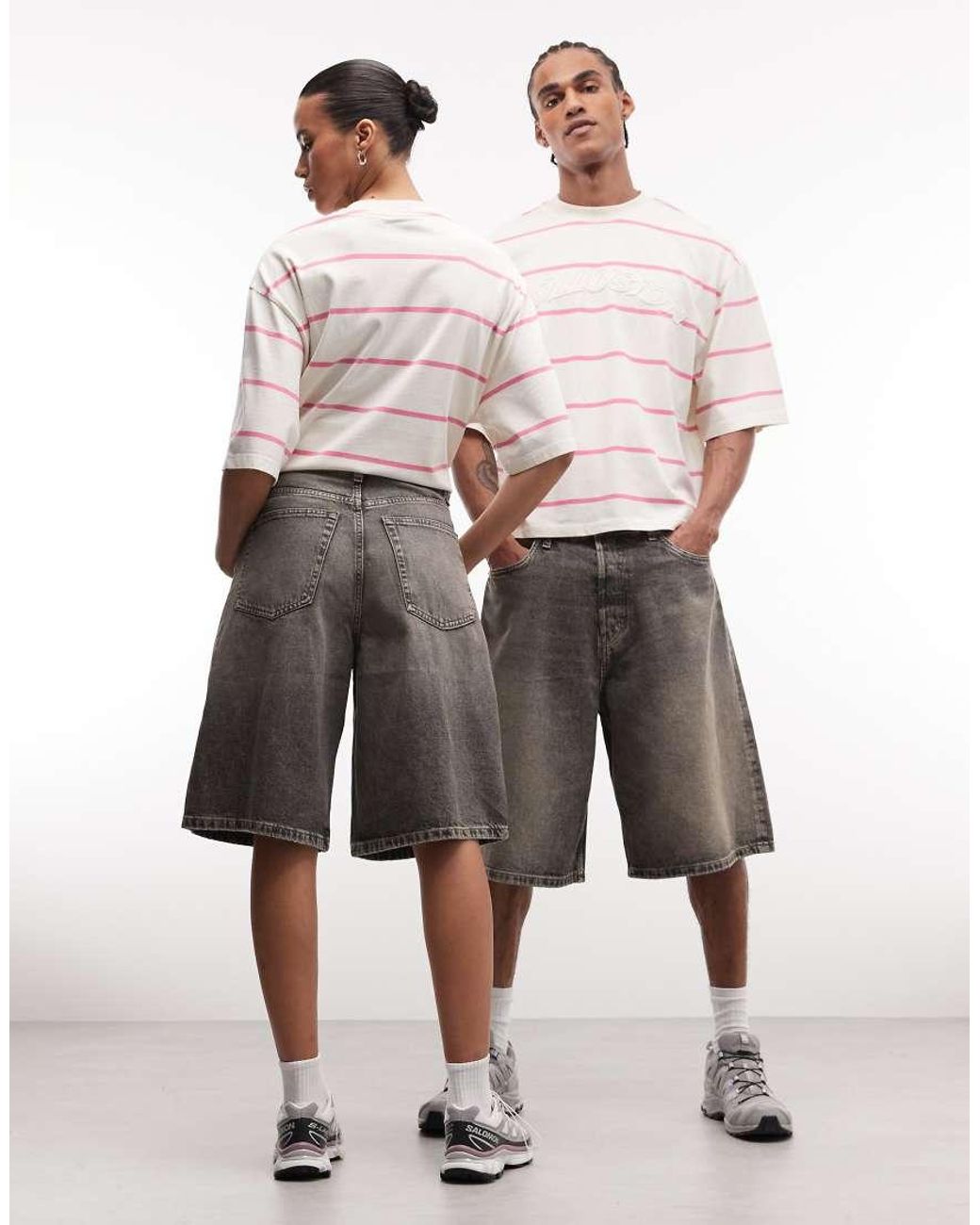 Weekday Black Astro Low Rise Baggy Fit Jorts