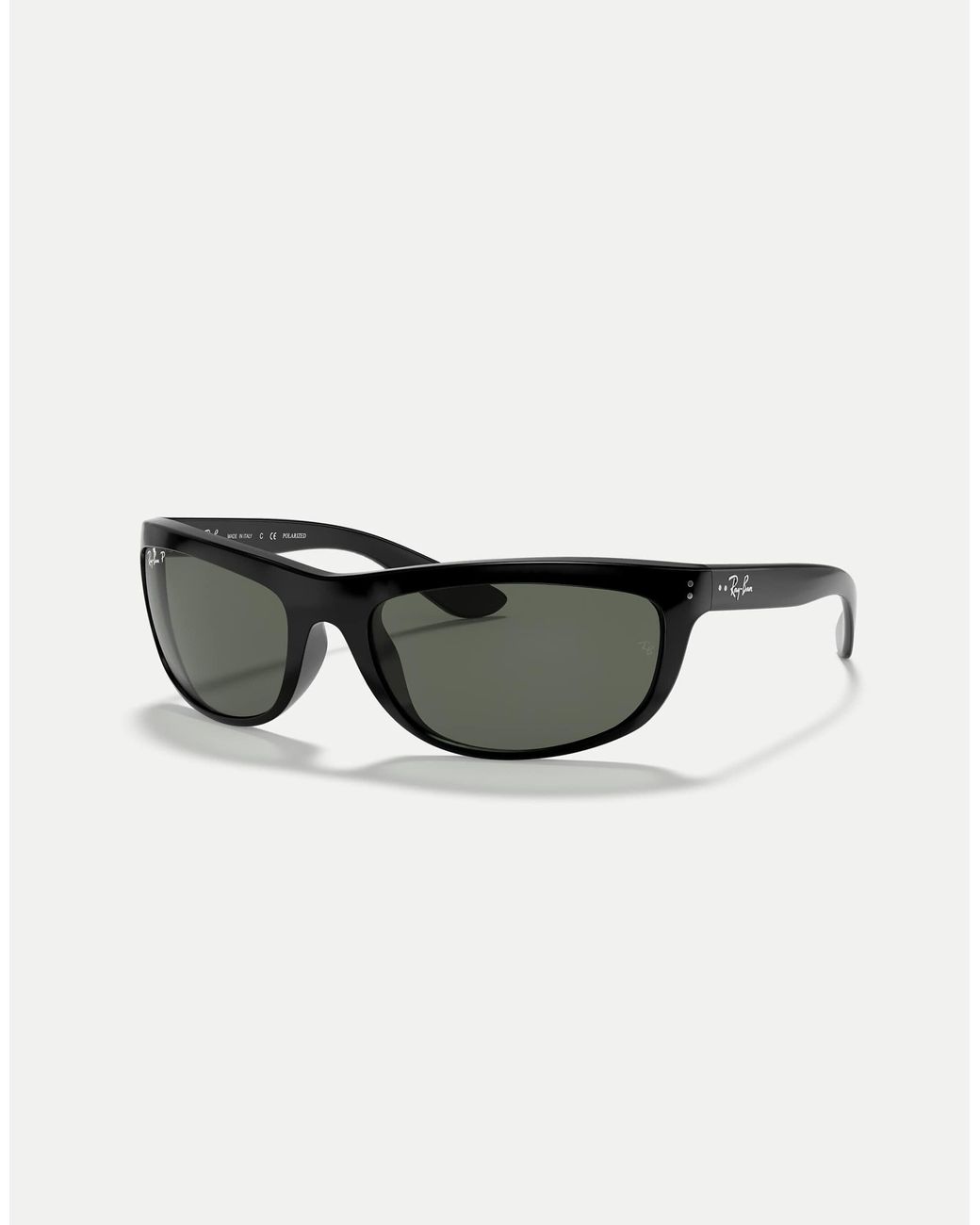 Ray-Ban – balorama – rechteckige, polarisierte sonnenbrille in Black für Herren
