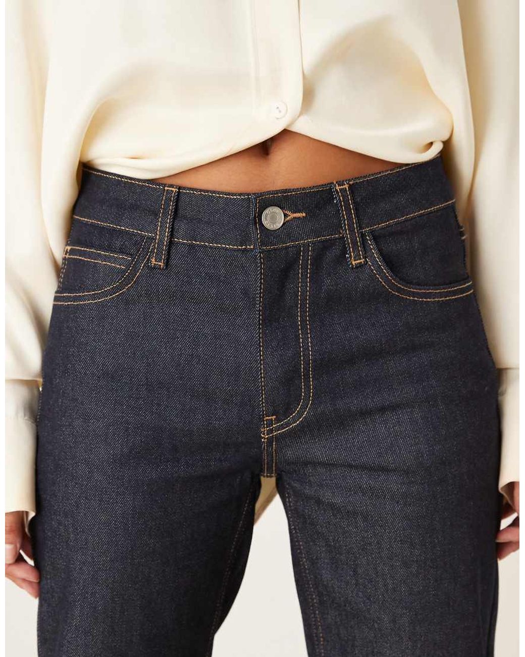 ASOS Blue Straight Low Rise Jeans